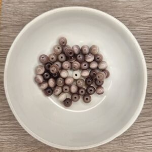 Cats Eye Round Bead Lot of 50 Cat's Eye Glass Fiber Optic Glass Bead